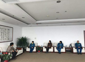 东营市产品质量监督检验所石东毅所长一行莅临赫邦公司进行调研指导工作